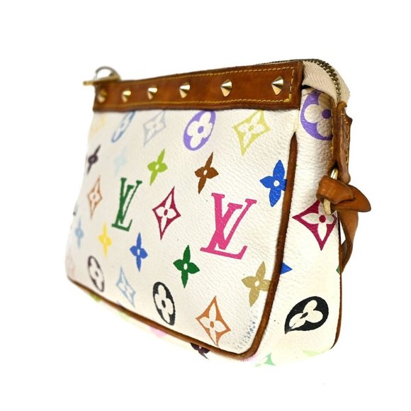 LOUIS VUITTON Pochette Accessoires Hand Bag Monogram Multi White M92649 - Picture 14 of 16